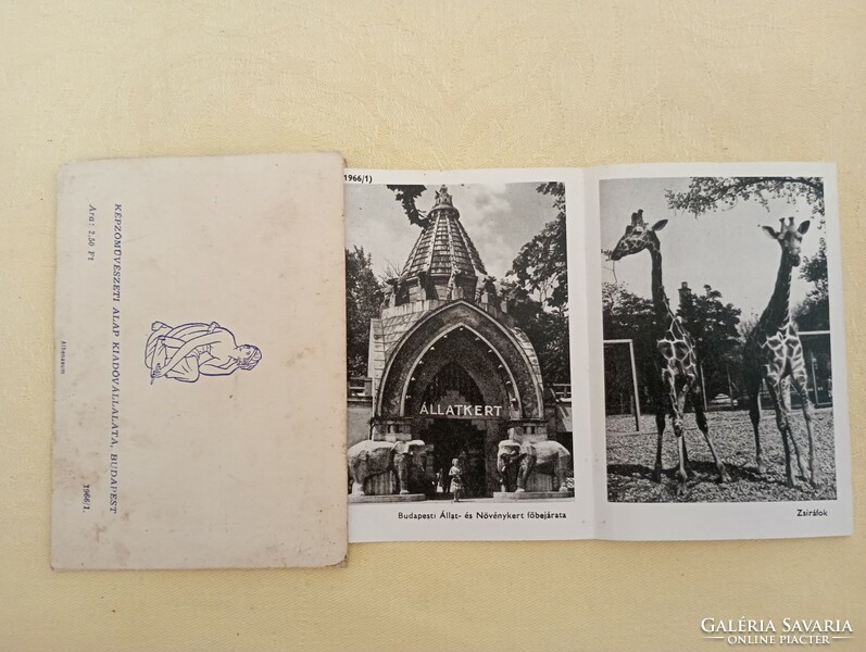 Képeslap leporelló Budapést Állatkert 1966