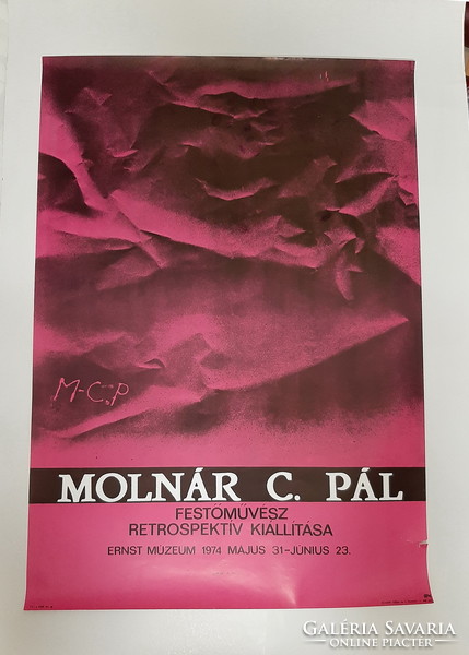 Molnár c. Pál's exhibition poster, Ernst Museum, 1974