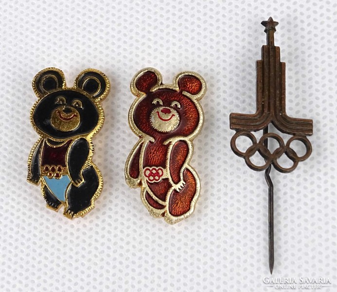 1Q200 Moscow Olympic badges 3 pieces