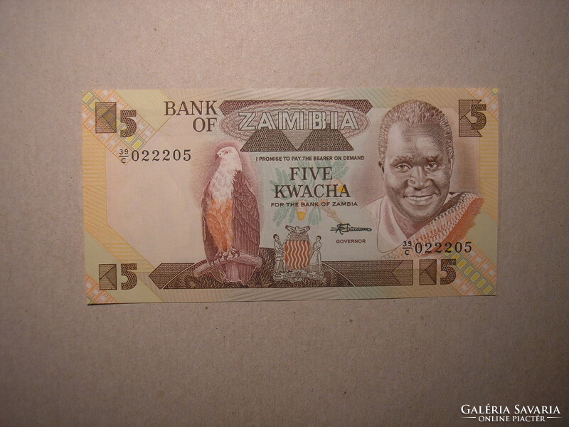 Zambia - 5 Kwacha 1988 UNC