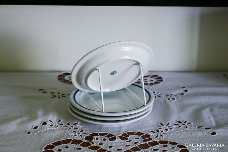 Alföldi, blue-striped, small, canteen plate, under the auspices of éva Ambrus from the early 70s.