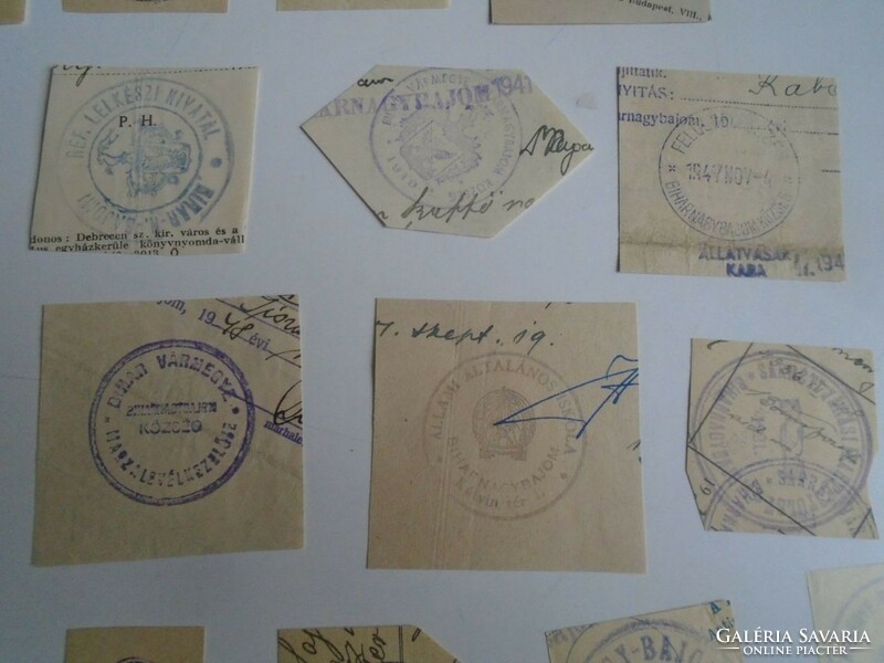 D202339  BIHARNAGYBAJOM - Bihar vm. régi bélyegző-lenyomatok  16 db.   kb 1900-1950's