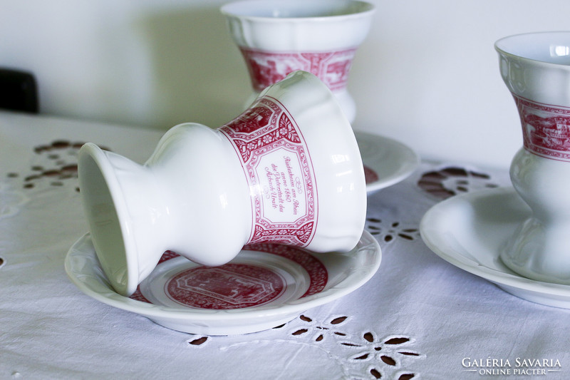 Hot chocolate cups, saucer with plate. Price/set - cheaper at the same time