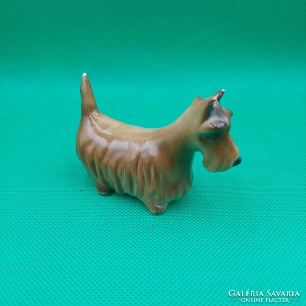 Őry ferenc zsolnay Scottish terrier porcelain dog figure