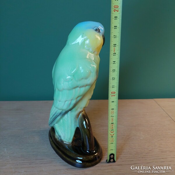 Retro ceramic parrot figure