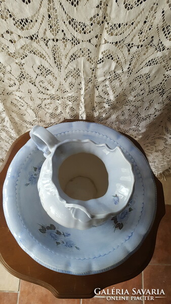 Beautiful floral ceramic basin and bowl