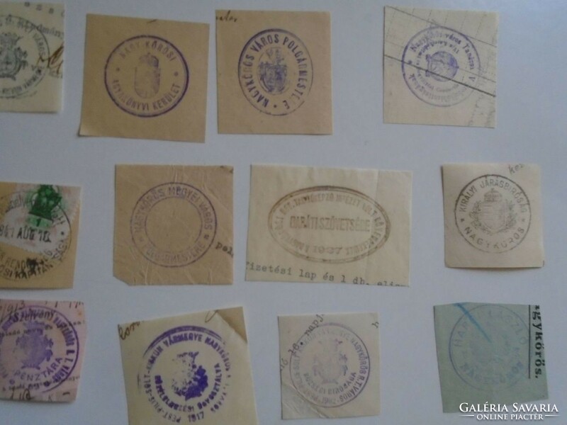 D202324 NAGYKŐRÖS   régi bélyegző-lenyomatok  30+ db.   kb 1900-1950's