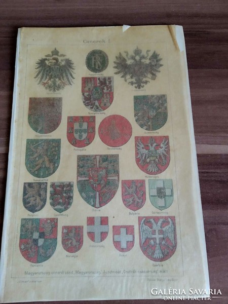 Címerek I., és II., Révai Nagy Lexikon egy-egy lapja,1911