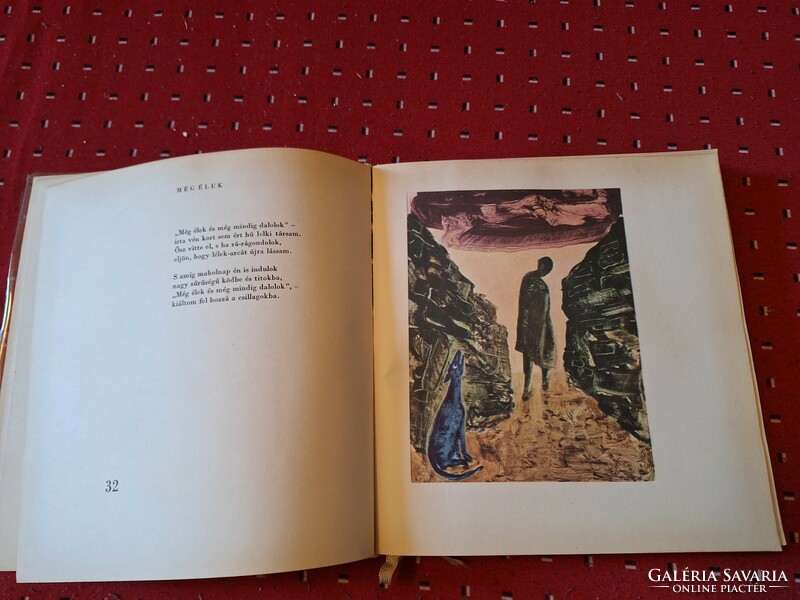 1965-Bibliophile-first edition Áprily lajos: report from the valley-with colored lithos by László Bartha