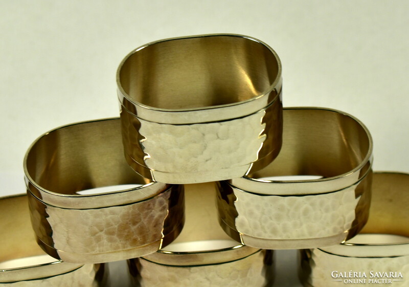 Beautiful thick silver-plated napkin ring set