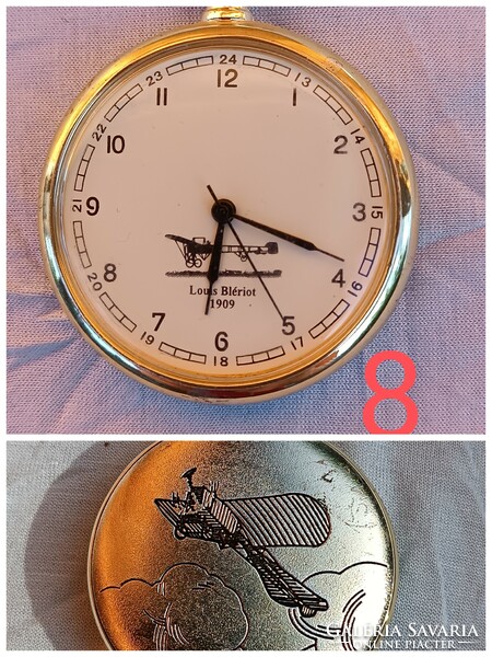Decorative replica pocket watches, 9 pcs, together or separately.