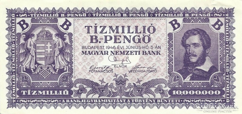 Ten million b.-Pengő 1946 1. Unfurnished