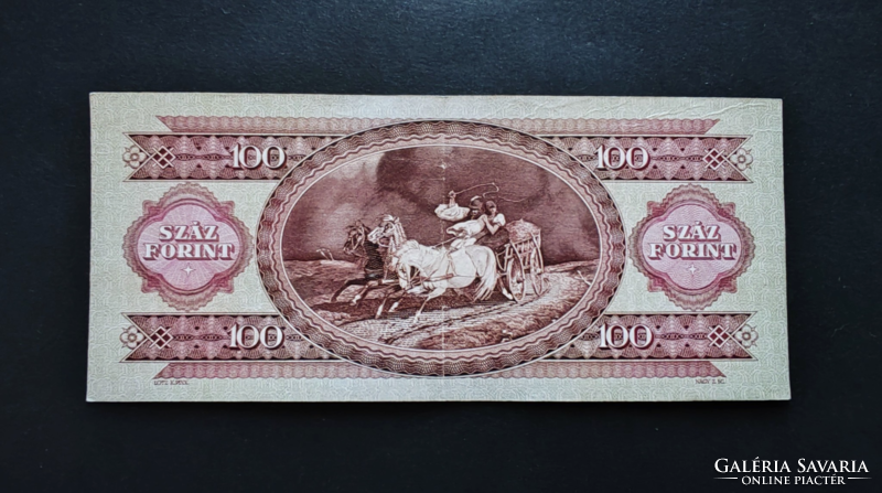 100 Forint 1957, VF+, alacsonyabb sorszám!