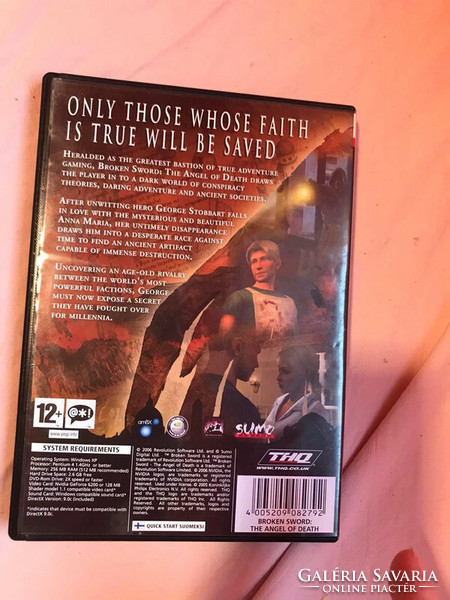 Broken Sword – A Halál Angyala PC DVD ROM (Akár INGYENES szállítással),