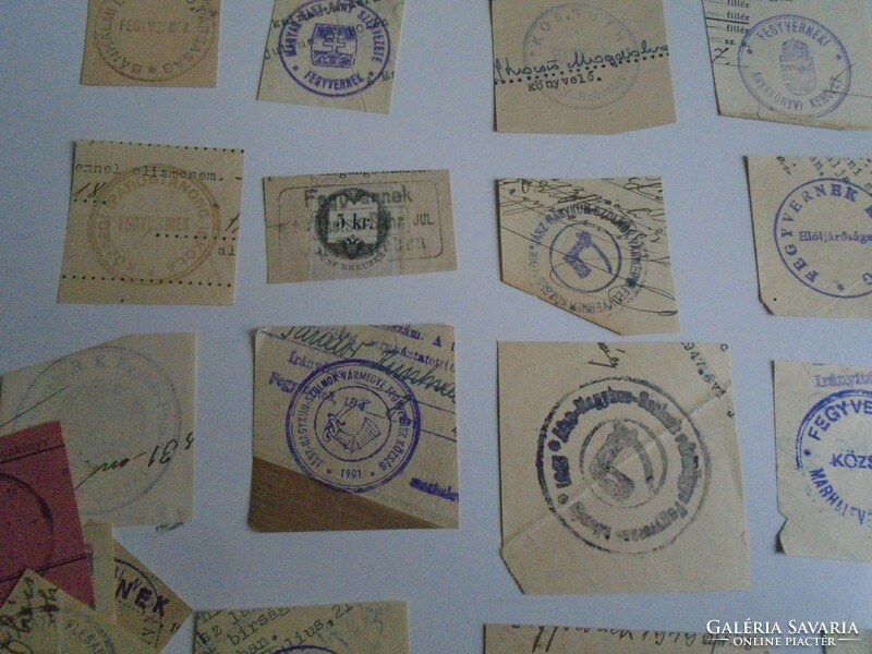D202344 for weapons jaz-nagykunszolnok etc. 40 old stamp impressions. About 1900-1950's