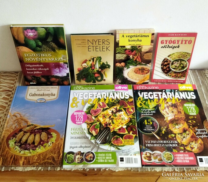 Vegetáriánus magazinok, könyvek - 12 db !!!