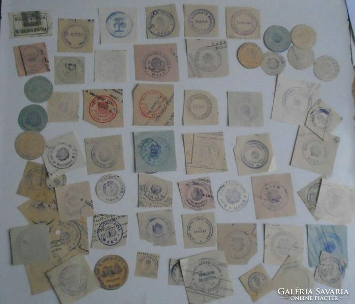 D202357 Mako old stamp impressions 59 pcs. About 1900-1950's