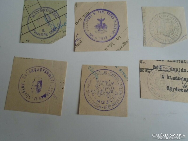 D202343  BALASSAGYARMAT  Nógrád vm. régi bélyegző-lenyomatok  22 db.   kb 1900-1950's