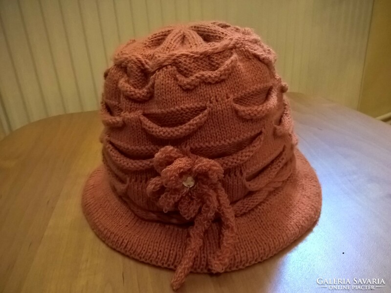 Warm women's knitted hat s size