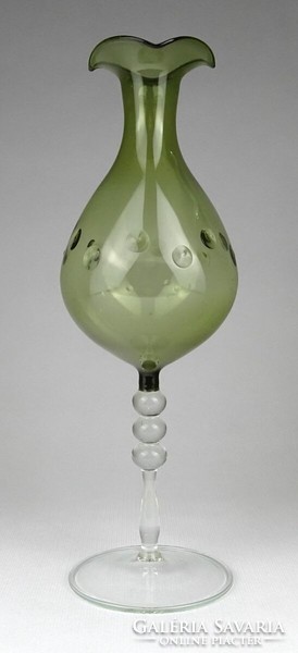 1L313 mid century artistic blown glass vase 25 cm