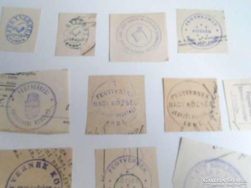 D202344 for weapons jaz-nagykunszolnok etc. 40 old stamp impressions. About 1900-1950's