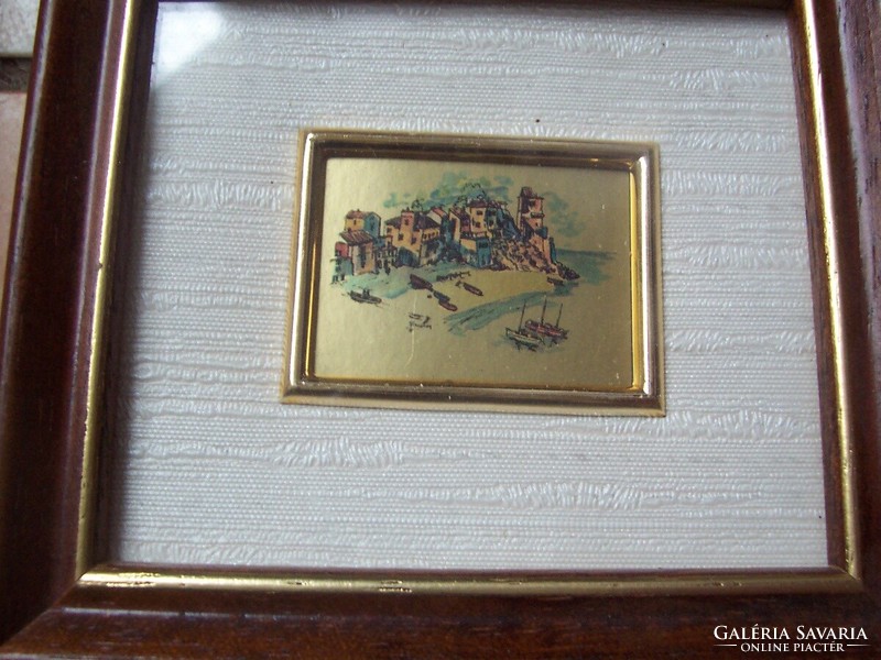 4 rare mini picture (etching) frames for sale together