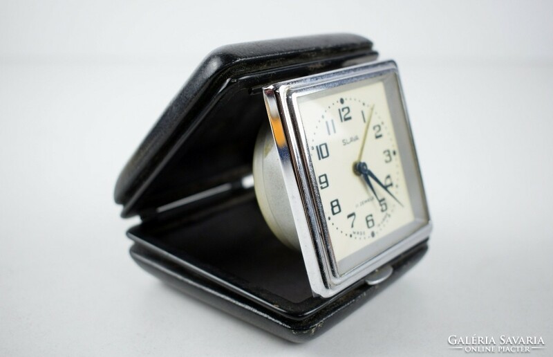 Old Russian Slavic Travel Clock / Alarm Clock / Mechanical / Retro / Old