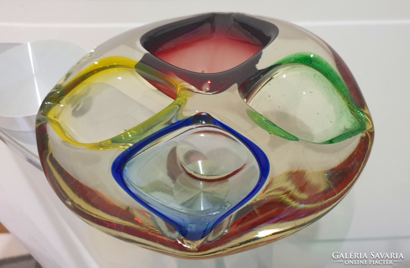 Czech special glass bowl 16 cm