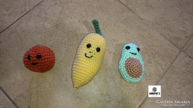 Crocheted toy fruit pack