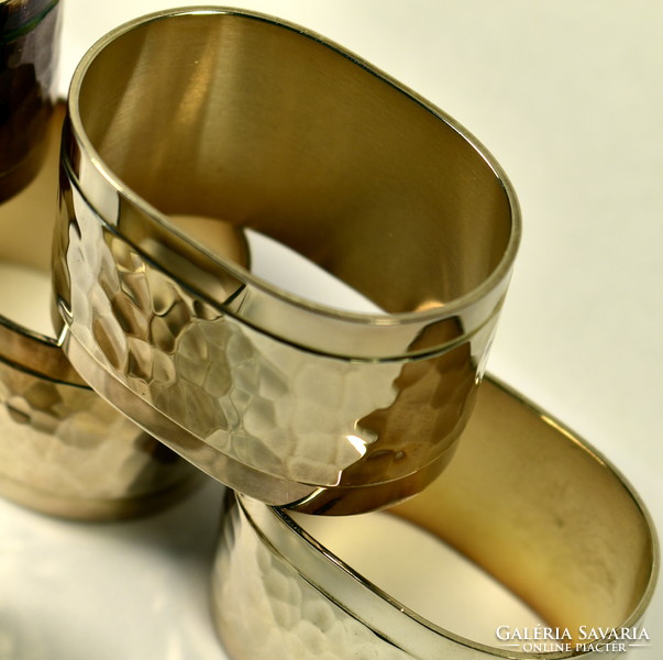Beautiful thick silver-plated napkin ring set