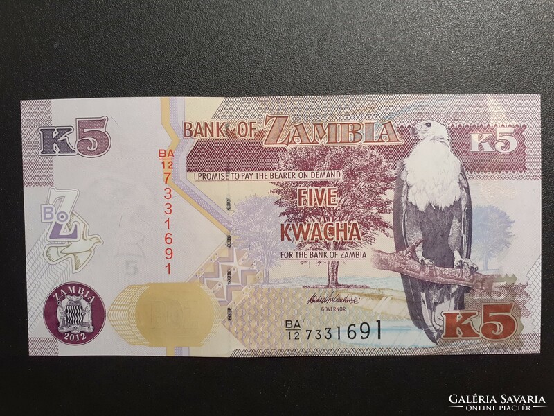 Zambia - 5 Kwacha 2012 UNC