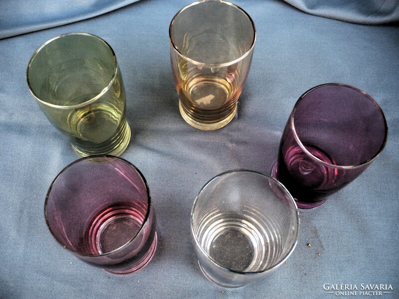 Vintage retro colorful drinking glasses