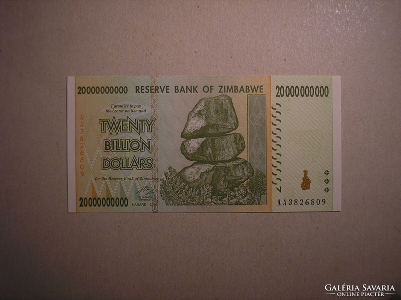 Zimbabwe - 20 000 000 000 Dollars 2008 UNC