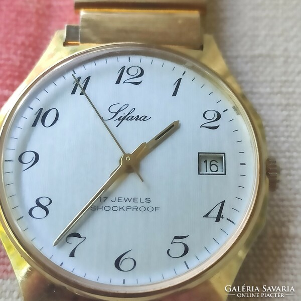 Lifara 17-stone incablock Swiss watch in beautiful collection condition, never used.