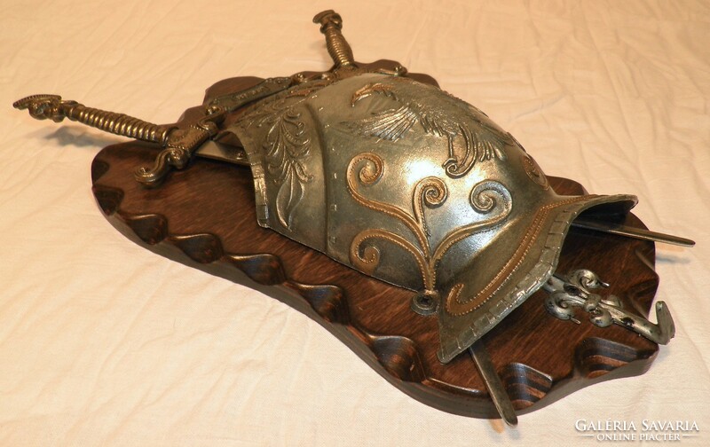Noble breastplate with swords, wall decoration.