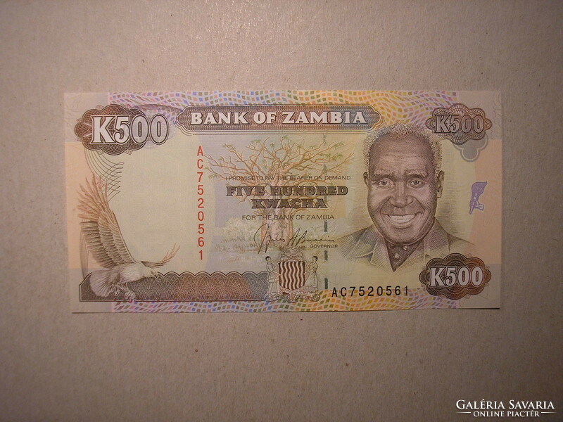 Zambia - 500 Kwacha 1991 UNC