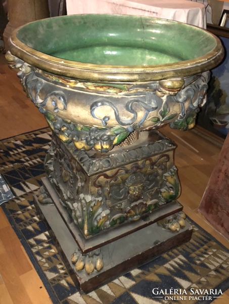 Antique Zsolnay pyrogranite fountain