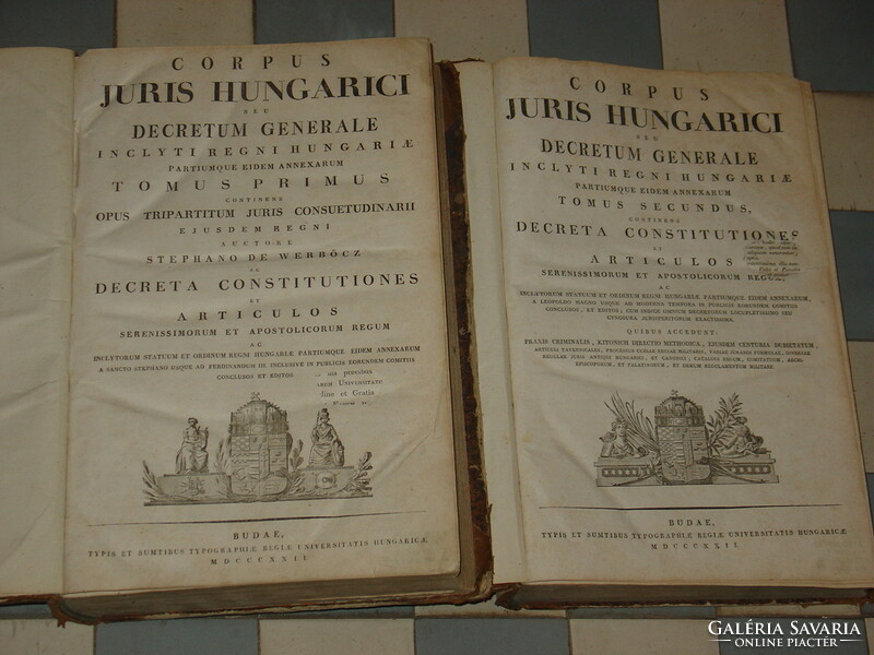 Corpus juris Hungarian 1-2. 1822 ( Law book )