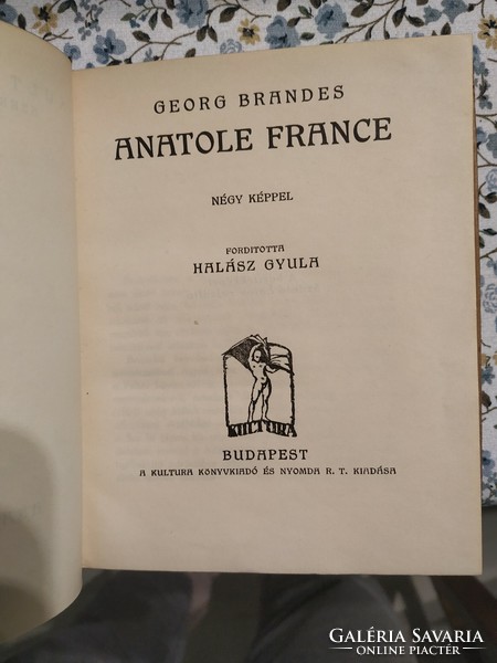 Georg Brandes: Anatole France, culture library, pre-war