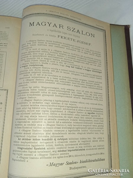 Fekete József - Hevesi József (szerk.) 1894 . XXI. kötet Magyar Szalon - antikvár könyv