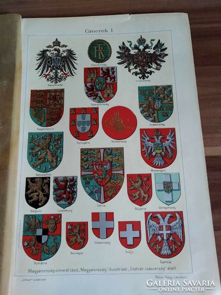 Coats of arms i., and ii., one page each of Révai's great lexicon, 1911