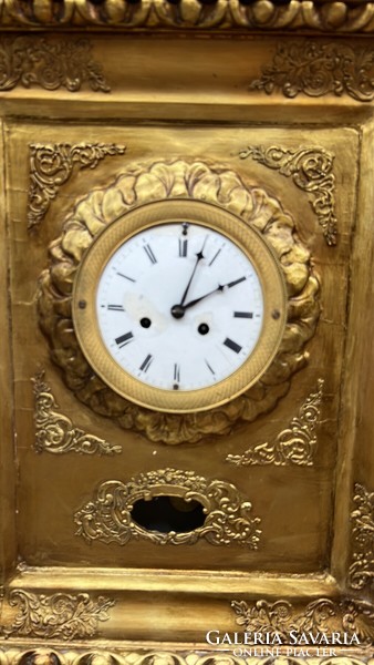 XIX. Biedermeier half-baked frame clock from the 19th century