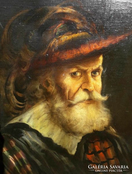 Male portrait painting by István Almady.