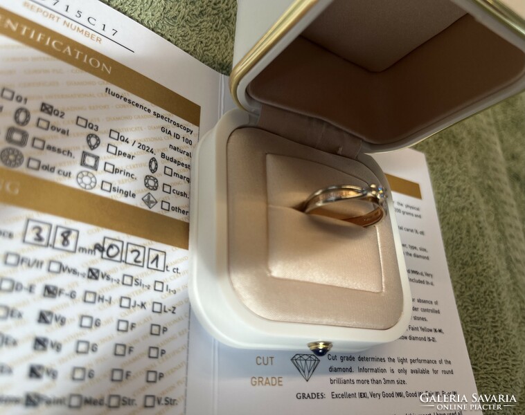 Per Sempre 18k fehérarany gyűrű 0.21ct gyémánttal Certifikáttal