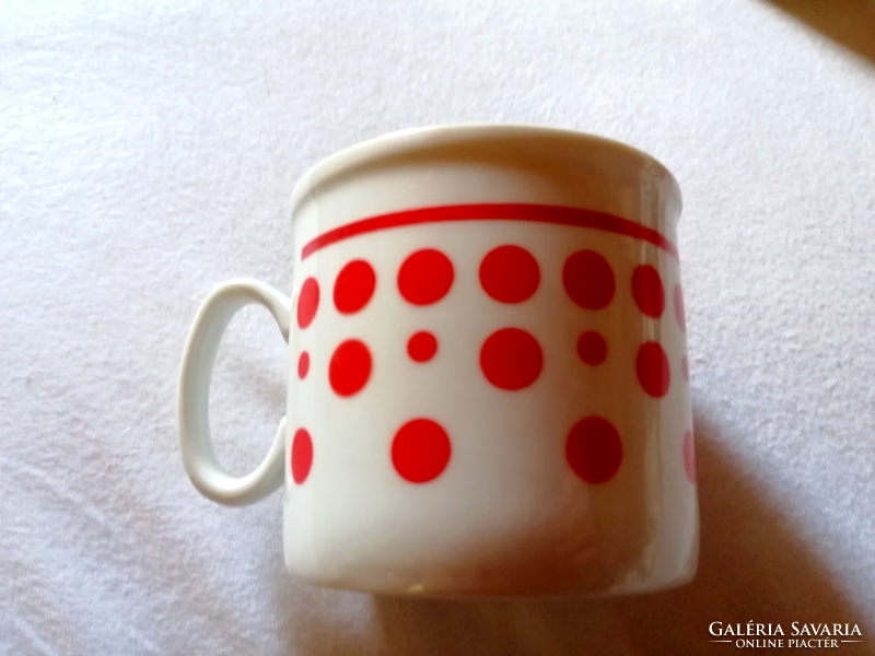 Zsolnay, large red dot pattern mug 27.