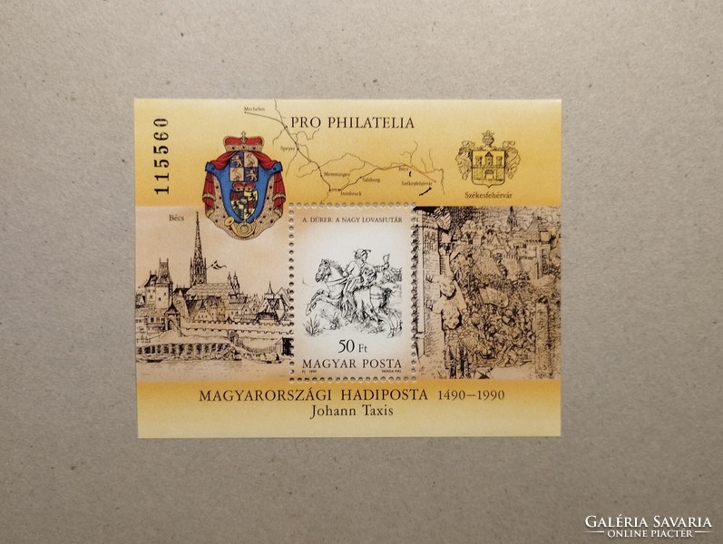 Hungary-pro philately block 1990