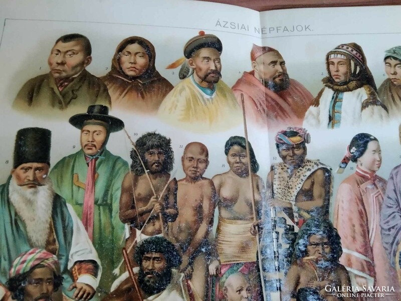 Asian peoples, color supplement from Pallas's great lexicon, 1894