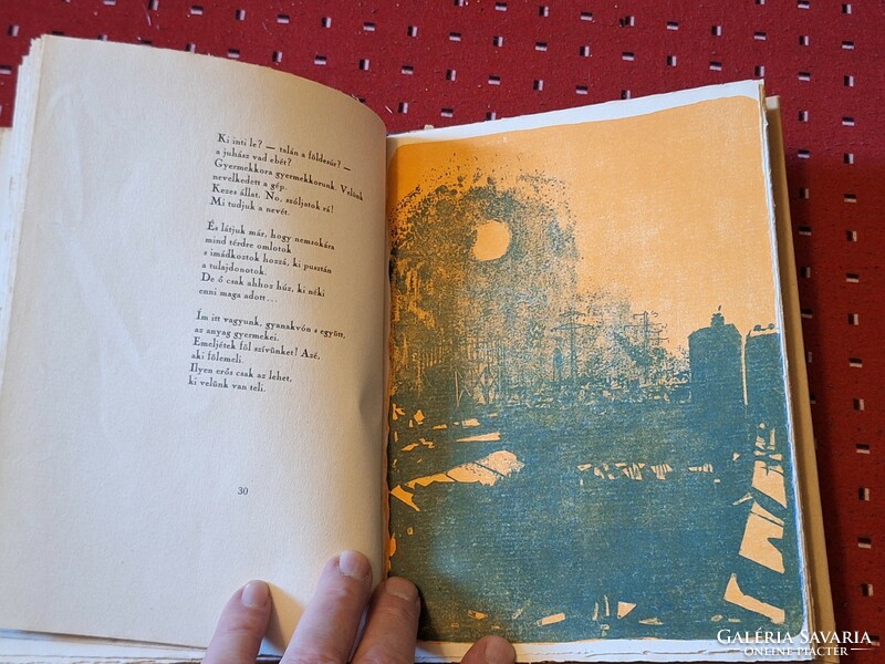 A numbered biblophile rarity! 1956 - Attila József: my country - with drawings by Tibor Csernus - literary k.K.