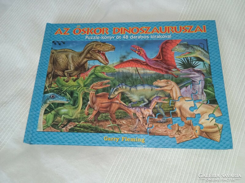 Garry Fleming - Prehistoric Dinosaurs - puzzle book with five 48-piece puzzles new, unused