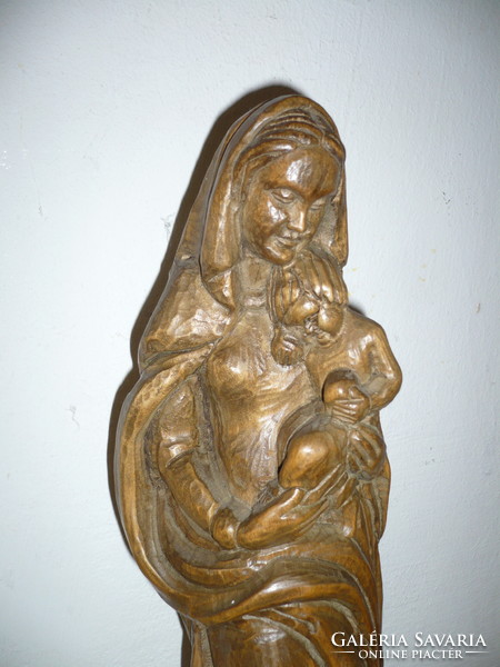Old carved wooden holy statue 40cm